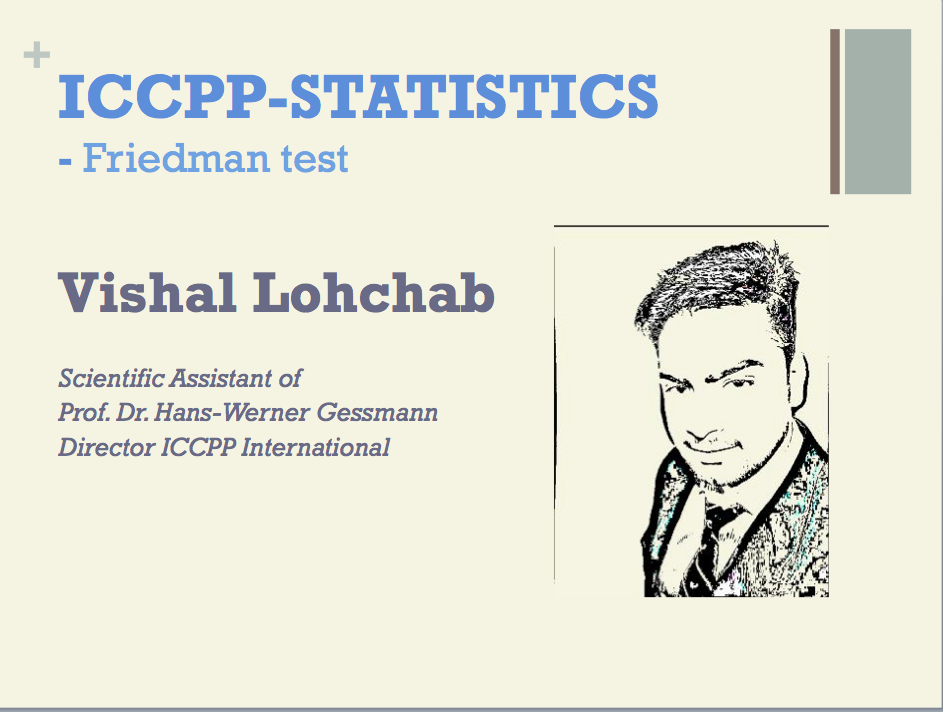 ICCPP-Statistics for Friedman test
