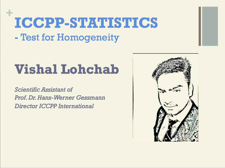 ICCPP-Statistics for Test for Homogeneity