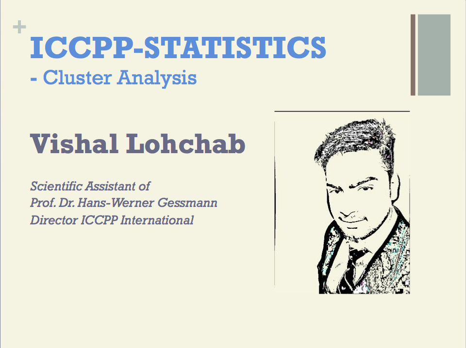 ICCPP-Statistics for Cluster Analysis